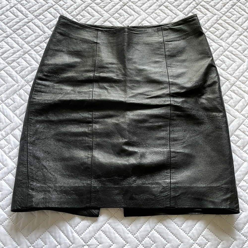 Q40 Brand Genuine Leather Pencil Skirt